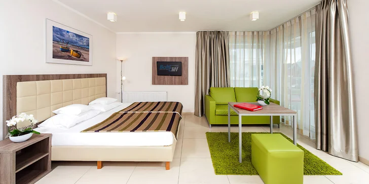 Baltské moře v Polsku: moderní apartmány s polopenzí a až 2 děti s pobytem zdarma