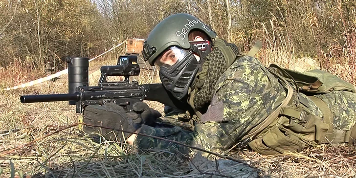 Zažijte adrenalin: 4 hod. paintballu na tankodromu v Kroměříži až pro 12 hráčů