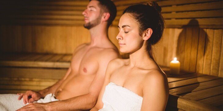 Privátní sauna pro dvě osoby: 90 nebo 150 minut i s lahví Prosecca