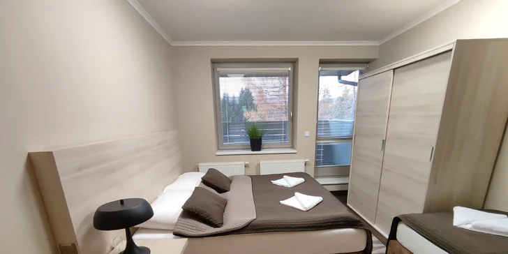 Krásné apartmány v Harrachově se vstupy do rozsáhlé wellness zóny Grotta Spa