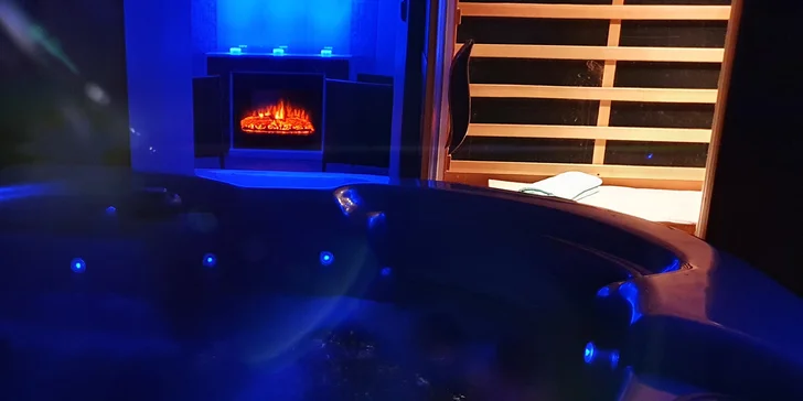 Až 115 minut něžného soukromí: vířivka, sauna i 2 skleničky vína