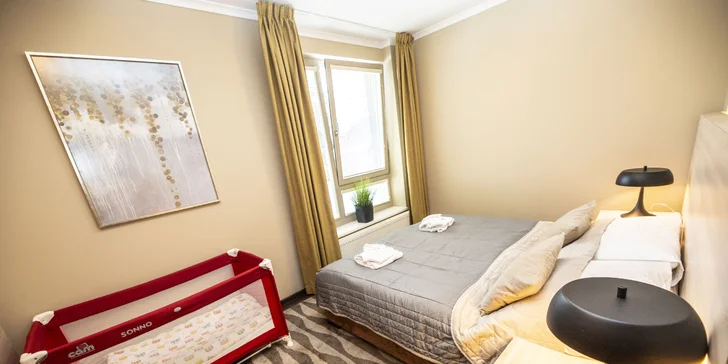 Krásné apartmány v Harrachově se vstupy do rozsáhlé wellness zóny Grotta Spa