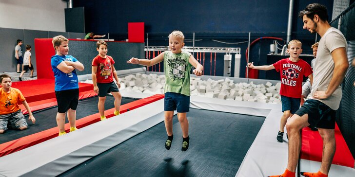 Vstupy nebo permanentky do Jump Academy Olomouc: trampolíny, ninja dráha, parkour zóna i 9D kino