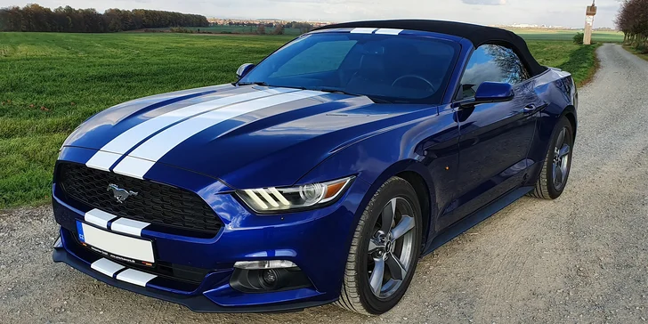 Nadupaný Ford Mustang Cabrio: zapůjčení na 15–60 minut nebo až celý den