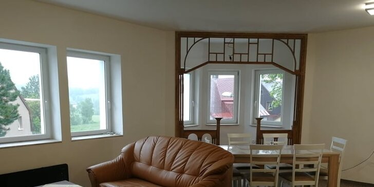 S partou či rodinou pod Klínovec: vybavený apartmán s kuchyňským koutem