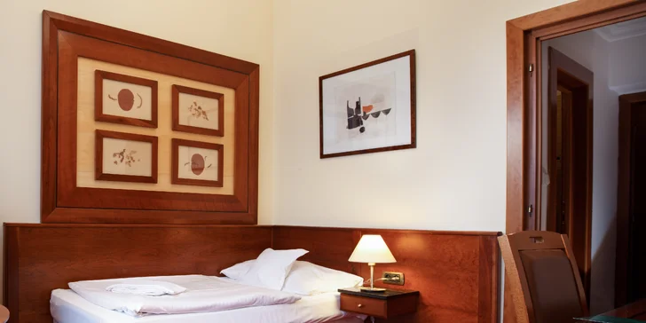 Hotel v Karlových Varech s polopenzí, vstupem do bazénu a wellness