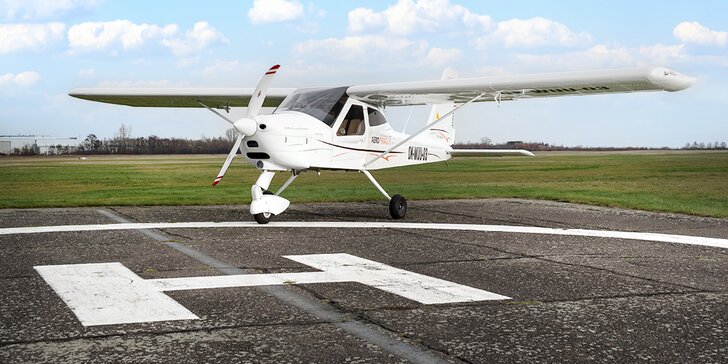 Vyzkoušejte si pilotování ultralightu: 60 min. leteckého briefingu a 40 min. letu včetně mezipřistání