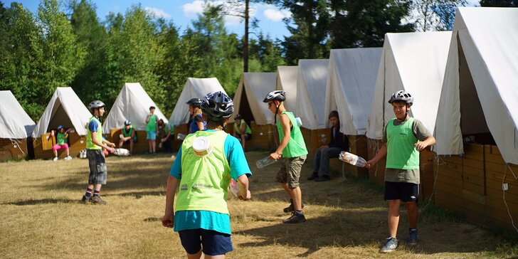 14denní cykloturistický tábor pro děti ve věku 8–15 let: koupání, soutěže, hry i návštěva památek
