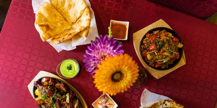 Otevřené vouchery v hodnotě 500 či 1000 Kč do indické restaurace