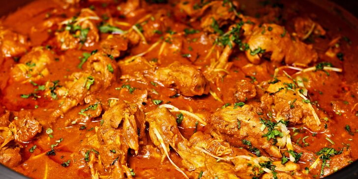 Indická hostina pro 1 i 2 osoby: všední dny i víkend, večeře i oběd formou bufetu