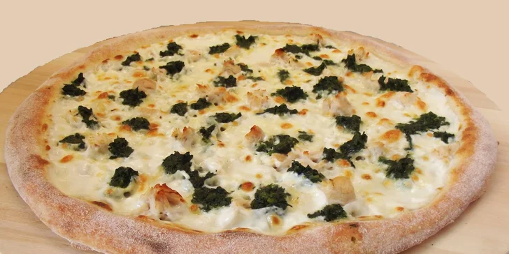 Výborná pizza s sebou: průměr 33 cm, výběr z mnoha různých druhů