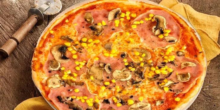 Výborná pizza s sebou: průměr 33 cm, výběr z mnoha různých druhů