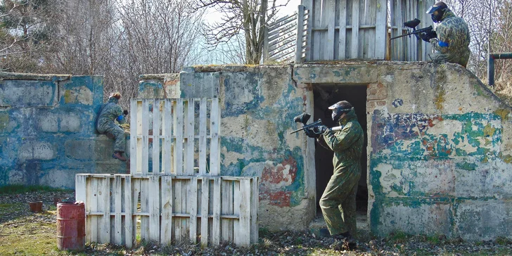 Paintball v areálu bývalé raketové základny až pro 10 hráčů
