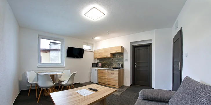 Komfortní apartmány v blízkosti Jasné a Tatralandie: zahrada, dětské hřiště i gril