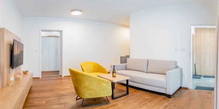 Luxusní apartmány ve Vrchlabí pro 2 až 7 osob + lahev prosecca