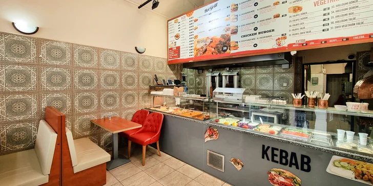 Šiš kebab, döner, dürüm i masový mix grill s přílohou pro 1 nebo 2 osoby