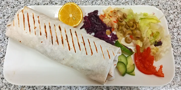 Šiš kebab, döner, dürüm i masový mix grill s přílohou pro 1 nebo 2 osoby