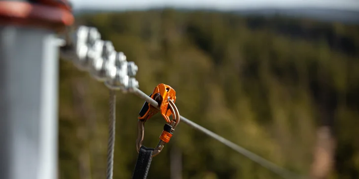 Pořádný adrenalin: hodinový pronájem lesní dráhy zip-line o délce 321 m pro neomezený počet osob