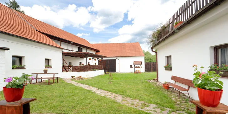 Rodinná dovolená s polopenzí na statku v jižních Čechách