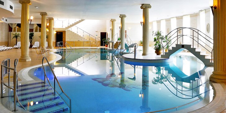 Celý den v hotelovém wellness pro 1 i 2 osoby: sauna, hammam, bazén, vířivka a fitness