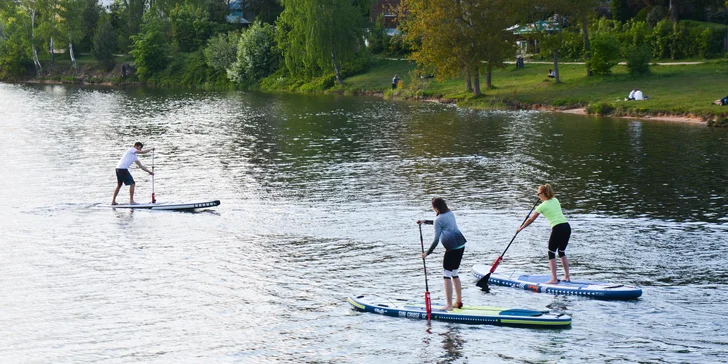 Zapůjčení paddleboardu pro děti i dospělé, kurz či megaboard s občerstvením