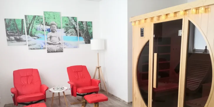 Hodina odpočinku v privátní infrasauně pro 1 nebo 2 osoby