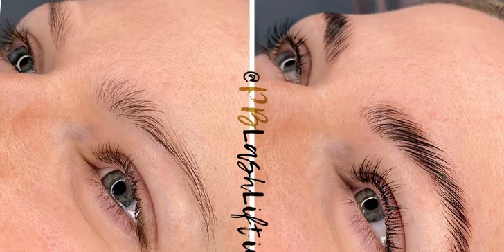 Vlastní řasy jako panenka a upravené obočí: lash lifting řas i laminace obočí