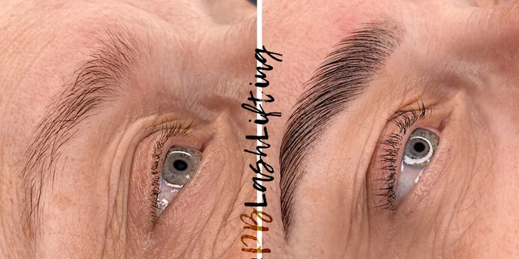 Vlastní řasy jako panenka a upravené obočí: lash lifting řas i laminace obočí