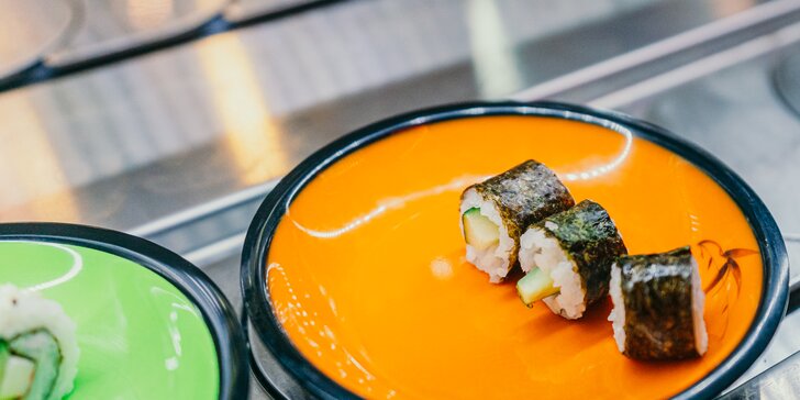 Running sushi: 2 hodiny neomezené konzumace sushi a dalších asijských specialit