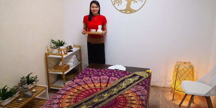Thajská masáž pro 1 i 2 osoby: zad, nohou, obličejová, olejová i těhotenská
