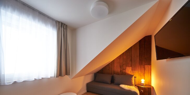 Pobyt u Špindlerova mlýna: ubytování ve stylovém apartmánu dle výběru i lahev prosecca a sauna