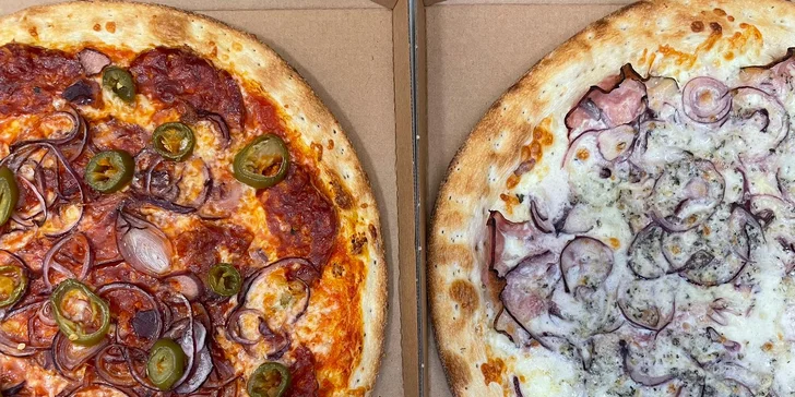 Jedna či dvě pizzy a třeba i nápoje dle výběru: šunková, slaninová i vegetariánská či tvarůžková