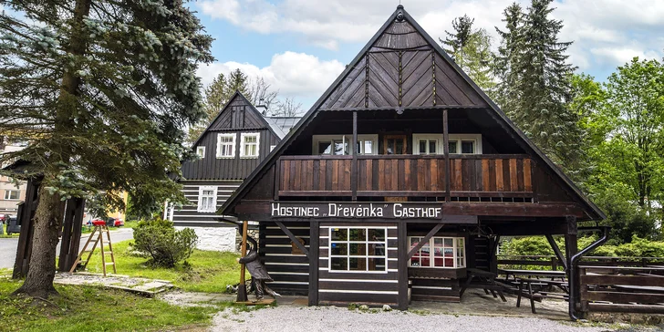 Aktivní pobyt v Krkonoších ve stylovém penzionu Dřevěnka s polopenzí