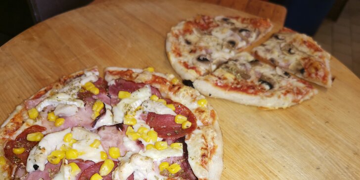 2× pizza o průměru 32 cm dle výběru z 21 druhů a rozvoz po Opavě