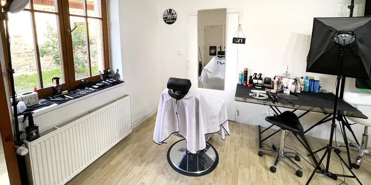 Barber péče pro chlapy: střih, úprava vousů, masáž, styling i závěrečné foto