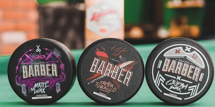 Balíčky péče od barbera: střih a úprava vlasů a vousů i masáž obličeje, vosk či kolínská