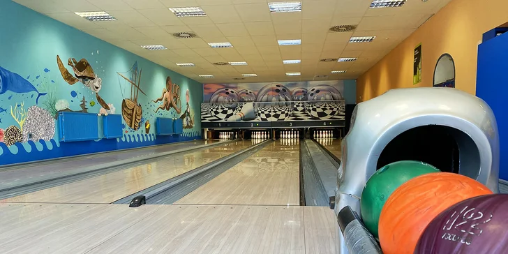 Pronájem bowlingové dráhy na 1–3 hod. až pro 4 osoby včetně zapůjčení obuvi