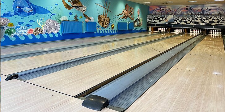 Pronájem bowlingové dráhy na 1–3 hod. až pro 4 osoby včetně zapůjčení obuvi