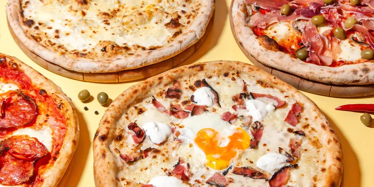 Pizza na místě i s sebou: klasická pizza dle výběru, 1-3x, 32 cm, včetně krabice i nápoje