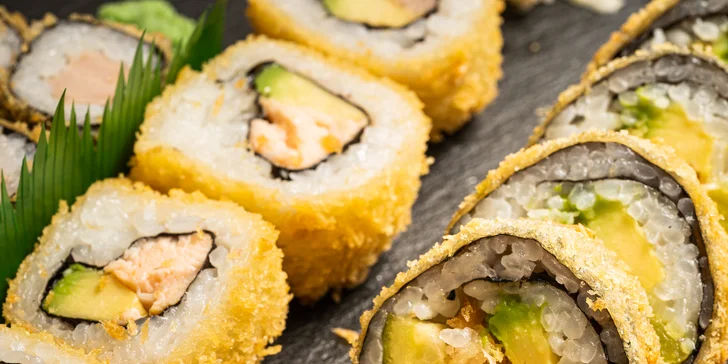 Pochutnejte si na sushi v srdci Brna: 30–38 ks v bistru s otevřenou kuchyní, i vegan set