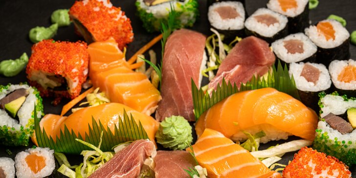 Pochutnejte si na sushi v srdci Brna: 30–38 ks v bistru s otevřenou kuchyní, i vegan set
