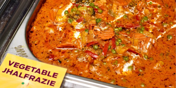 All you can eat na 1,5 hodiny: vegetariánská i masová jídla v indické restauraci
