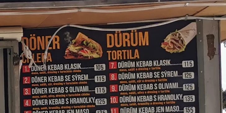 Dobrota do ruky: dürüm kebab s telecím masem pro 1 i 2 osoby