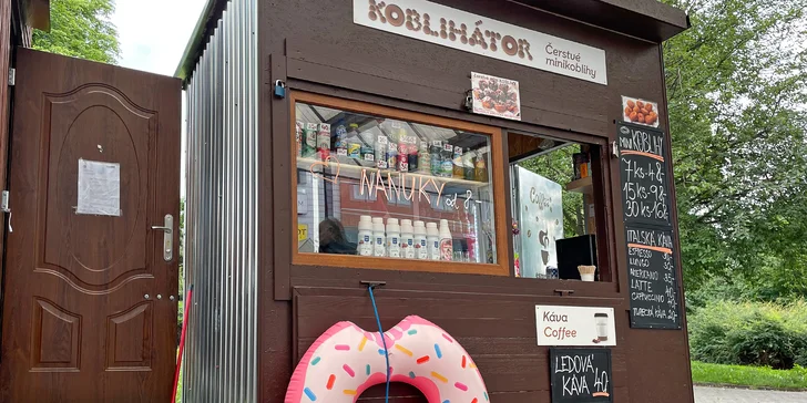 Čerstvé minikoblížky s čokoládou, karamelem i marmeládou, 7-30 kousků i káva k tomu