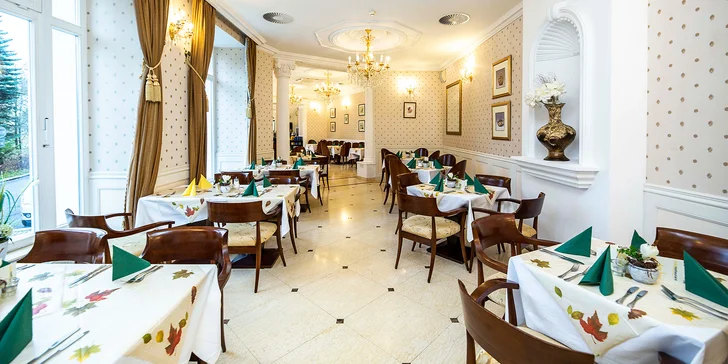 Tříchodové menu a neomezený vstup do wellness v krásném hotelu