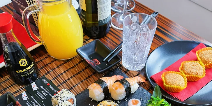 Sushi sety s 8 až 52 kousky: maki, nigiri a další rolky s rybami i zeleninou