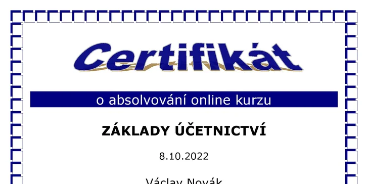 Čtyřhodinový online kurz Základy účetnictví za přítomnosti lektora