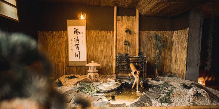 2hod. vstup do japonského wellness: vyhřívaný bazén, sauna, bar s lucernami a bambusem aj.