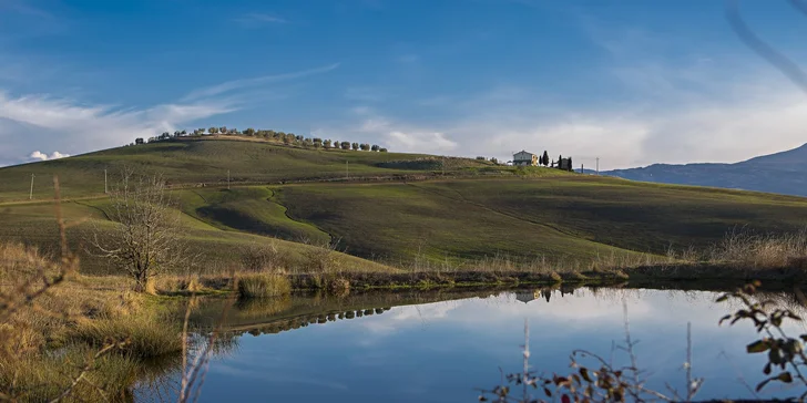 Toskánské Val d'Orcia: ubytování s polopenzí a slevou na půjčení elektrokol