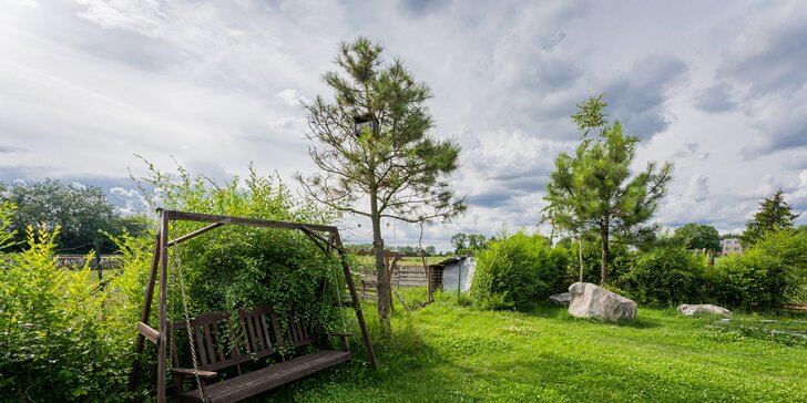 Komfort v sepětí s přírodou Polabí: domek s noclehem až pro 14 osob, biotop i sauna